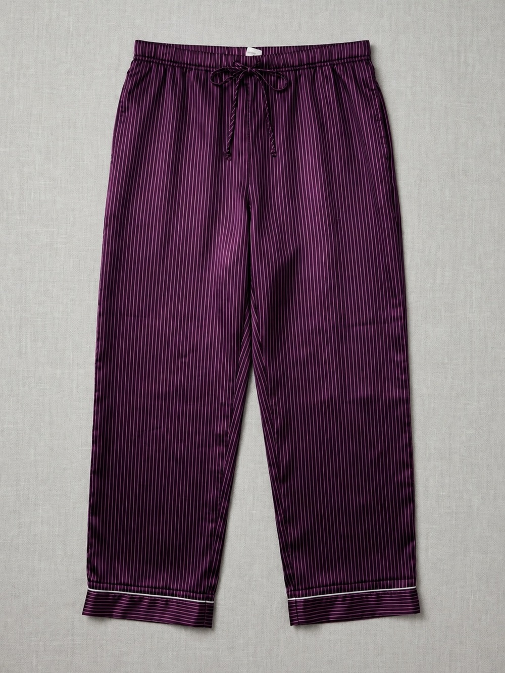 Gloria Vanderbilt Plum Satin Pinstripe Lounge Pants